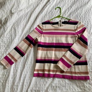 J. Crew striped structured blouse